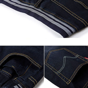Shorts en jean décontractés pour hommes de haute qualité, coupe bootcut, taille mi-haute, en toile tissée, 100 % coton, séchage rapide, respirant - Product Image 4