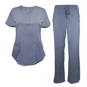 Uniformes Médicos a Precio de Fábrica, Conjuntos de Uniformes para Enfermeras, Ropa de Trabajo, Traje de Manga Corta con Cuello en V, Conjunto de Uniformes Médicos Unisex - Product Image 3