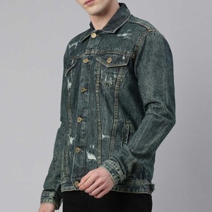 Veste en jean respirante pour homme, de bonne qualité, à prix raisonnable, avec impression de logo personnalisée, veste en jean pour homme - Product Image 4
