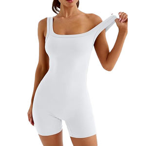 Combinaison de yoga fluorescente pour femme, couleur vive, sans couture, taille haute, en spandex et polyester, séchage rapide, dos nu, tenue de sport - Product Image 2