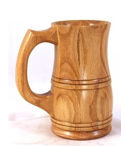 Wooden Mug Handmade Solid Wood Coffee Cup Natural Finish Rustic Design Eco Friendly Drinkware for Kitchen - Product Image 4
