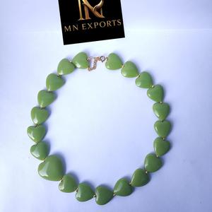 Collar artesanal cristiano indio de moda con ángel de resina, colgante de flor de perla natural y cuentas personalizadas MN EXPORTS para mujer - Product Image 3