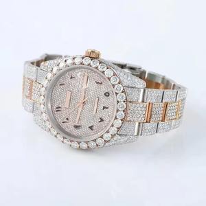 Montre Hip Hop entièrement sertie de diamants – Montre tendance au look diamanté haut de gamme - Product Image 3