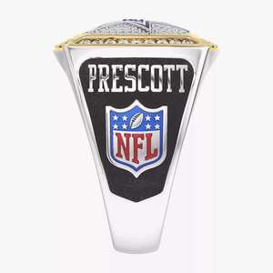 Anillo de Fútbol Americano de los Dallas Cowboys, Chapado en Oro, con Incrustaciones de Diamantes en Forma de Estrella, Anillo de Cóctel de Lujo para Hombre - Product Image 3
