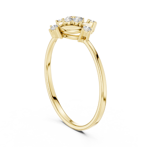 Anillo de piedras preciosas de oro 14K hecho a mano con diseño de corte ovalado Diamante precioso para uso informal o de fiesta - Product Image 3