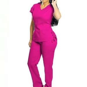 Tenue médicale personnalisée unisexe en denim tissé 100% coton pour hôpital, avec détection d'aiguilles - Product Image 1