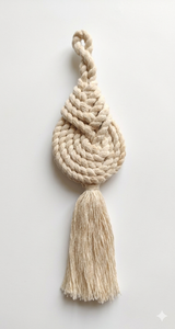 Traditional Knitted Rope <b>Tassel</b> Decor Round Handicraft Home Ornament - Product Image 3
