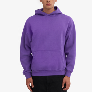 Hoodie surdimensionné personnalisé 100% coton molletonné épais, streetwear de haute qualité, unisexe, pour hommes et femmes, avec logo, séchage rapide - Product Image 1