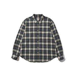 Chemise en flanelle décontractée pour homme, col mandarin uni, 100% coton, manches longues, écologique, séchage rapide, respirante - Product Image 3
