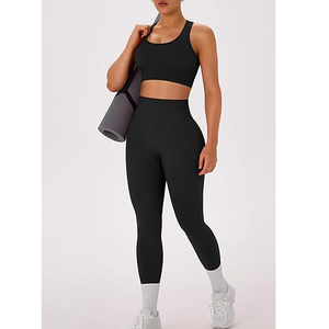 Ensemble de sport sans couture pour femme : soutien-gorge de sport et leggings taille mi-haute, tenue de fitness et yoga avec TISSU INNODATIONNEL et EXTENSIBILITÉ ACTIVE - Product Image 4