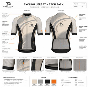 Maillot de Ciclismo OEM para Hombre, Sublimado, Transpirable, de Poliéster y Spandex, con Bolsillos Traseros, para Carreras en el Desierto - Product Image 5