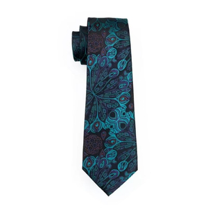Corbata de Alta Calidad con Estampado Floral y Animal, 100% Seda Jacquard, Herramientas Masónicas, Elegante Corbata de Moño - Product Image 2