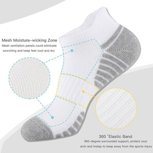 8 Pares de Calcetines Deportivos para Hombre, Calcetines de Running con Amortiguación, Calcetines Cortos para Hombre, Paquete de 8, Negros, Transpirables y que Absorben la Humedad - Product Image 3