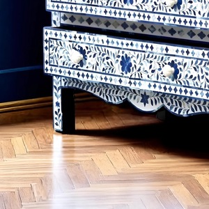 ILAHI's Bone Inlay <b>Drawer</b> Modern Design Agate Detailing <b>Storage</b> Portable Home Furniture - Product Image 2