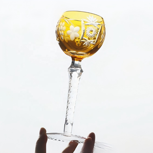 Verres à vin <span class=keywords><strong>en</strong></span> <span class=keywords><strong>cristal</strong></span> multicolores et taillés à la main, verres à vin à pied et à base taillés, décoration de bar à domicile - Product Image 4