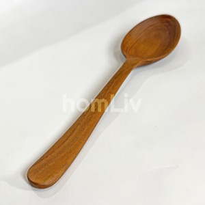ช้อนไม้สักธรรมชาติ OEM ช้อนไม้ทำมือสำหรับรับประทานอาหาร ช้อนครัวรักษ์โลก ช้อนเสิร์ฟที่ยั่งยืน - Product Image 4