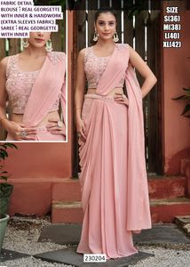 ผ้าส่าหรีงานแต่งงานแบบดั้งเดิม Aashi Pista Pearl ป้องกันรอยยับ ซึมซับความชื้น เหมาะสำหรับฤดูหนาวและฤดูร้อน - Product Image 4