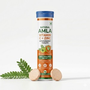 Tabletas Efervescentes con Sabor a Amla, Bebida Refrescante Instantánea, Mezcla de Bebida con Sabor a Naranja y Vitaminas, Paquete de 20 Tabletas - Product Image 5