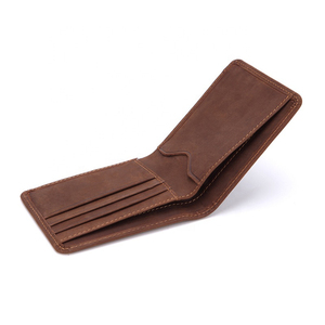 Cartera de Cuero Vacuno Hecha a Mano con Cierre Abierto, Diseño Corto de PVC, Impermeable, Multifuncional, con Ranuras para Tarjetas - Product Image 2