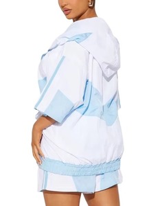 <b>Women</b> <b>Windbreaker</b> Short Set Nylon Polyester Soft Windproof Outfit With Custom Logo Breathable Shorts Set - Product Image 3