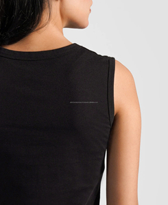 Débardeurs Courts 100 % Coton pour Femmes 2026 – Tissu Tricoté Respirant Écologique avec Logo Frontal – Vêtements de Sport et de Gym – Faible MOQ – Vente en Gros - Product Image 6