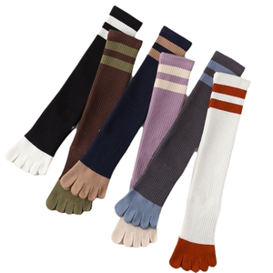 New Pilates Five Finger Calf <b>Socks</b> Women's Cotton <b>Moisture</b> Absorbent Professional Non Slip Yoga <b>Socks</b> Sports Fitness Split 5 Toe - Product Image 3