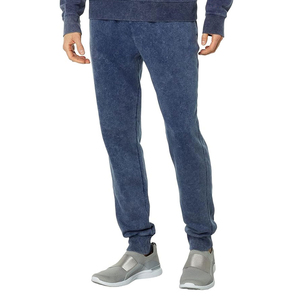 Pantalon de jogging décontracté pour homme en molleton délavé, léger, 100 % coton, coupe droite, respirant, séchage rapide, effet délavé - Product Image 1