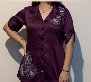Wholesale Wine Giza Cotton <b>Women</b> Shirt Premium Fabric Comfortable & Breathable Casual Wear Buy Direct From Supplier at Low Price - Product Image 6