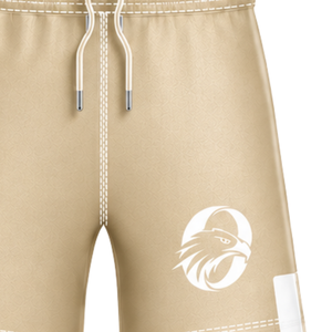 Golden <b>Yellow</b> Black Rugby <b>Shorts</b> Elastic Waist Drawstring Geometric Team Uniform Custom Breathable Training Athletic Sportswear - Product Image 4