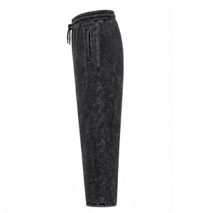 Pantalones Jogger de Felpa con Lavado Ácido y Cintura Alta, Estilo Vintage, Corte Relajado, Ropa Casual Urbana Unisex, Proveedor Mayorista de Ropa - Product Image 2
