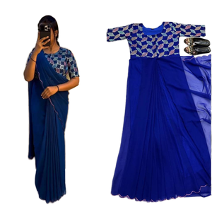 เครื่องแต่งกายเจ้าสาวแบบหรูหราชุดแต่งงานบูติกชุดเย็บปักแบบอินเดียพร้อมใส่ - Product Image 1