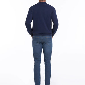 Men <b>Mock</b> T-Shirt <b>Neck</b> Long Sleeve Minimalist Solid Color Business Casual Oversized 100% Cotton Eco-Friendly Breathable <b>Top</b> - Product Image 4