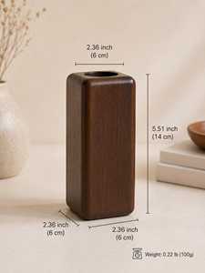 Affordable Handmade Wooden Vase for Pampas <b>Grass</b>, <b>Dried</b> Flowers and Elegant Farmhouse Home Table Decoration - Product Image 4