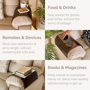 Proveedor Mayorista de Bandejas de Madera para Reposabrazos de Sofá |   Fábrica de Mesas Auxiliares para Sofá de Bambú |   Fabricante OEM para Pedidos al por Mayor - Product Image 4