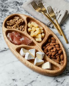 Large Handmade Wooden Platter For Buffet Table Food Display Serving Appetizers <b>Desserts</b> And Bread - Product Image 2