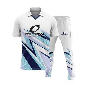 Ensemble de vêtements de cricket unisexe à manches courtes, haut de gamme, entièrement personnalisé, uniforme par sublimation, tissu respirant, évacuation de l'humidité - Product Image 1