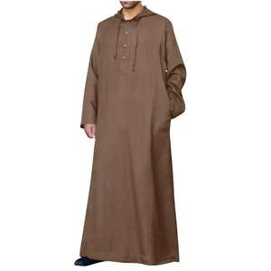 Ensemble Thobe pour Enfants en Gros du Pakistan, Robe Arabe Musulmane, Vêtement Islamique en Polyester Respirant Léger Décontracté Ample Longueur au Sol - Product Image 1