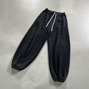 Low MOQ custom <b>wide</b> <b>leg</b> sweatpants french terry pants <b>cargo</b> joggers for US Retailers S M L XL Sizes - Product Image 2