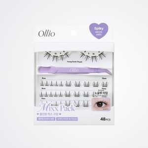Extensions de cils colorées Ollio, pack mixte sans colle, extensions de cils pointus UV - Product Image 4