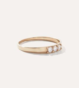Round Cut Three Stone Moissanite Wedding Band 925 Sterling Silver Anniversary <b>Ring</b> Bridal Stackable <b>Ring</b> Minimalist Wedding <b>Ring</b> - Product Image 4