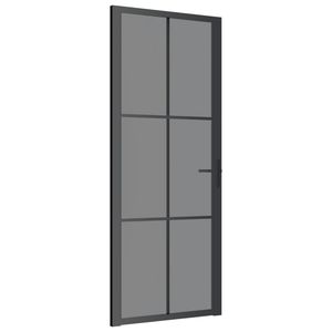 32.7 della porta divisoria interna in alluminio e vetro ESG nero \ "x79.3 \" - Product Image 2