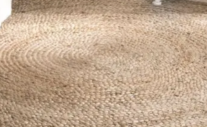 Natural Jute and Cotton Ecofriendly Carpet Round, Jute Round Area <b>Rug</b>, Nhat Minh Wholesale, Handmade In Vietnam - Product Image 2