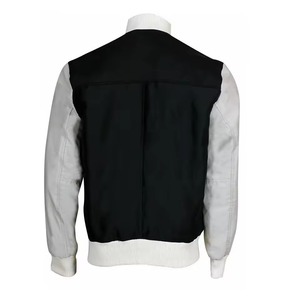 Wholesale Popular <b>Men's</b> Fashionable Versity <b>Jacket</b> Custom Printed Casual Trench Coat with Stand Collar Front Logo Position - Product Image 2