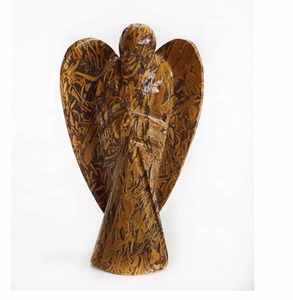 Vente en gros de figurines d'anges sculptées en jaspe Mariam de 2 pouces, cristal de guérison Feng Shui pour la décoration de la maison et du bureau - Product Image 6
