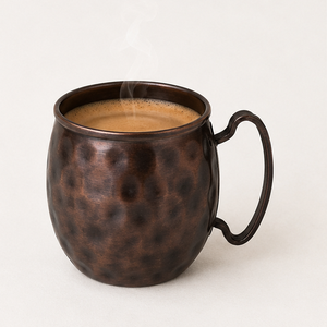 Taza Moscow Mule hecha a mano 100% cobre puro, diseño martillado negro antiguo, taza de cobre de grado alimenticio para cócteles, cerveza y bar. - Product Image 4