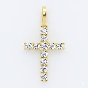 10K <b>Gold</b> Plated Wholesale Custom Jesus Cross <b>Pendants</b> Necklace Natural Brilliant Christian Religious Jewelry Fine <b>Pendants</b> Charm - Product Image 1