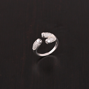 Cubic Zirconia Gemstone <b>Adjustable</b> Stylish Wedding <b>Ring</b> | 925 Sterling Silver - Product Image 4