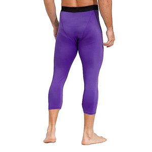 Leggings de Compresión Largos para Hombre Voxstyle Enterprises, Color Morado, Transpirables, Cintura Elástica, Spandex/Nailon 220g, Color Sólido - Product Image 5