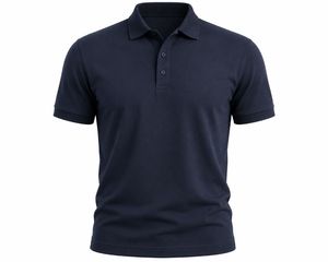 Camiseta de Manga Corta de Algodón para Hombre, Diseño ODM con Logotipo Frontal, Tejido de Punto Informal, Color Sólido, Transpirable, Corte Regular, Diseño con Botones - Product Image 4