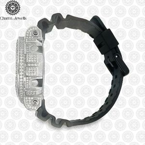 Reloj Digital de Lujo Charm Jewells, Caja de Acero Inoxidable, Bisel con Diamantes, Correa de Acero Inoxidable, Esfera de 40 mm, Reloj Mecánico de Moda para Hombre - Product Image 4